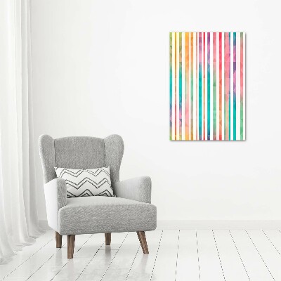 Bild auf Acrylglas vertikal Bunte Streifen