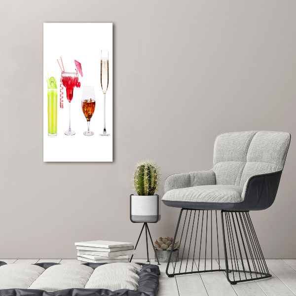 Bild auf Acrylglas vertikal Farbenfrohe Cocktails