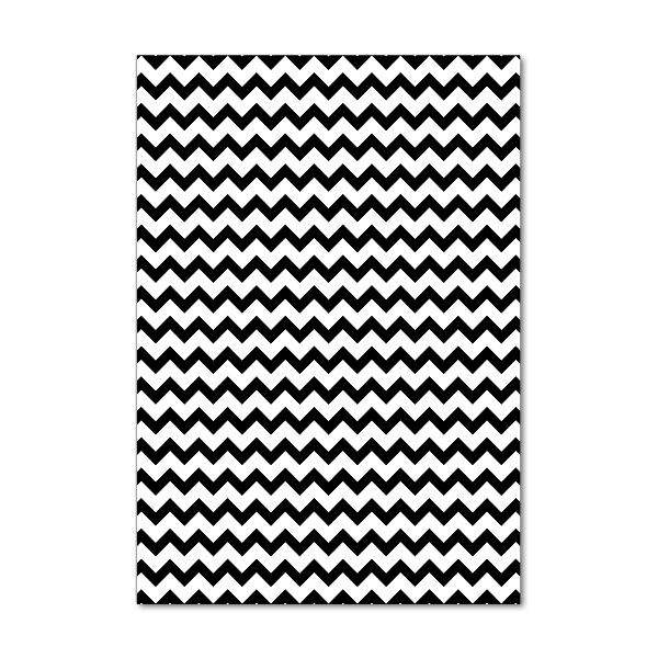 Modernes Acrylbild vertikal Zickzacklinien