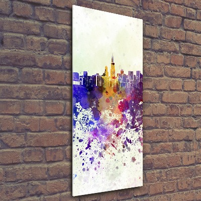 Acrylbild vertikal Das farbenfrohe Chicago