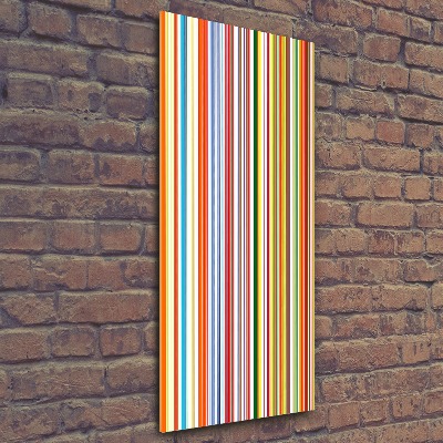 Modernes Acrylbild vertikal Bunte Streifen