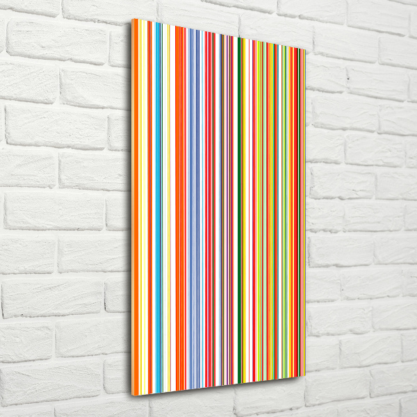 Modernes Acrylbild vertikal Bunte Streifen
