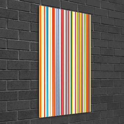 Modernes Acrylbild vertikal Bunte Streifen