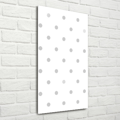 Acrylbild vertikal Punkte und Herzen