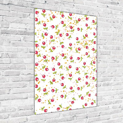 Modernes Acrylbild vertikal Kirschen