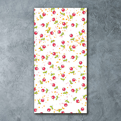 Modernes Acrylbild vertikal Kirschen