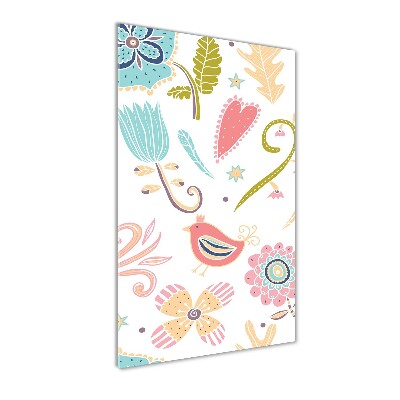 Bild auf Acrylglas vertikal Pflanzen und Vögel