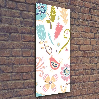 Bild auf Acrylglas vertikal Pflanzen und Vögel