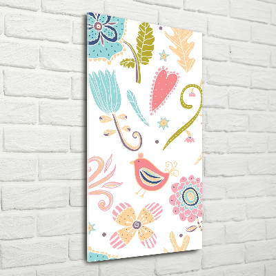 Bild auf Acrylglas vertikal Pflanzen und Vögel