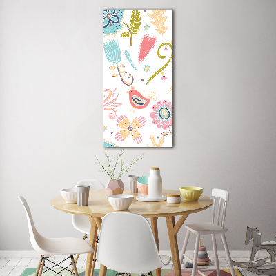 Bild auf Acrylglas vertikal Pflanzen und Vögel