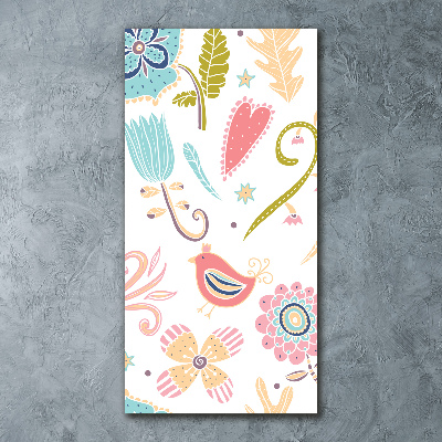 Bild auf Acrylglas vertikal Pflanzen und Vögel