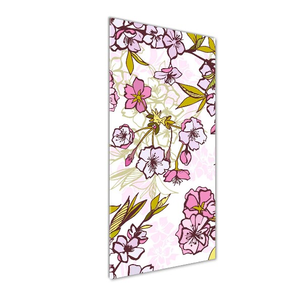 Bild auf Acrylglas vertikal Kirschblüten