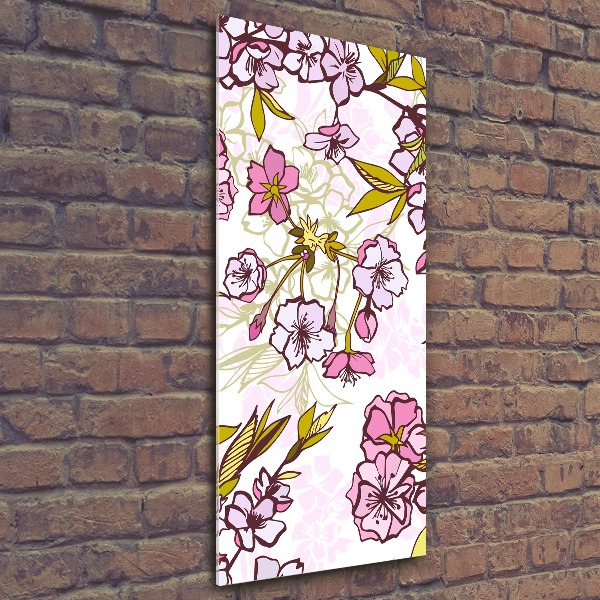 Bild auf Acrylglas vertikal Kirschblüten