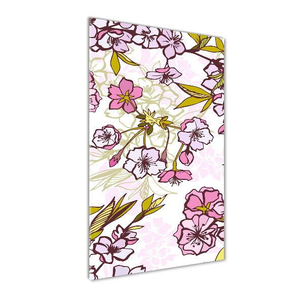 Bild auf Acrylglas vertikal Kirschblüten