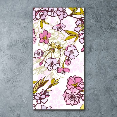 Bild auf Acrylglas vertikal Kirschblüten