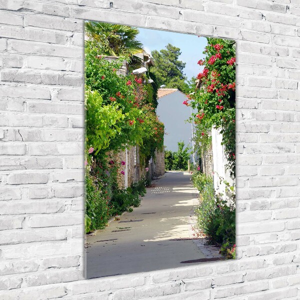Acrylbild vertikal Französische Straßen
