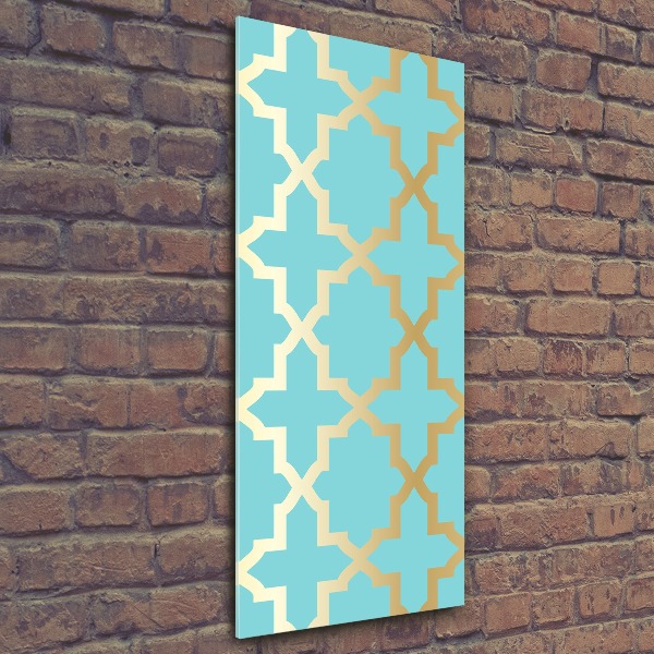 Modernes Acrylbild vertikal Arabisches Muster