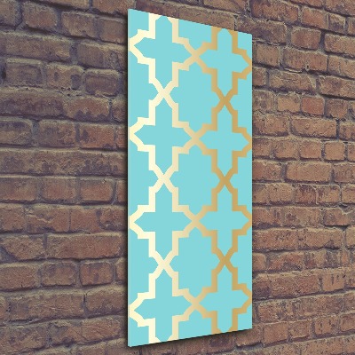 Modernes Acrylbild vertikal Arabisches Muster