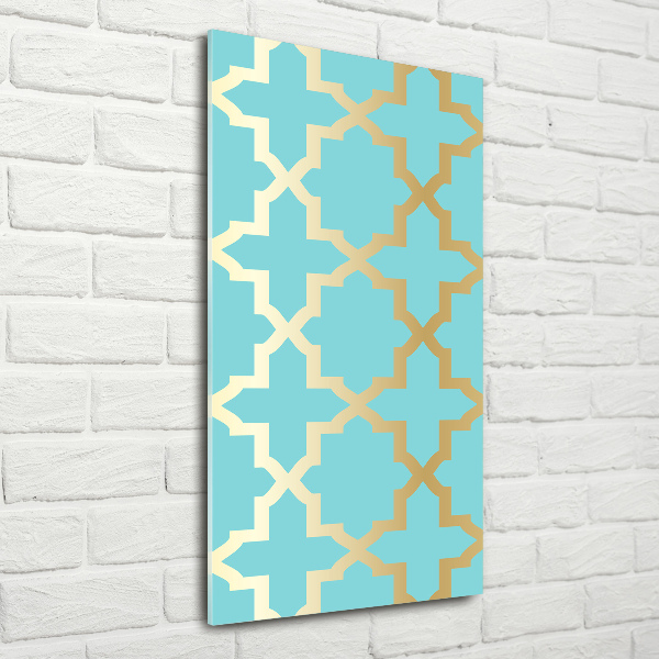 Modernes Acrylbild vertikal Arabisches Muster