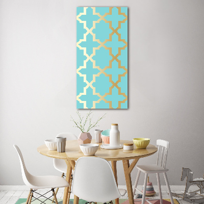 Modernes Acrylbild vertikal Arabisches Muster