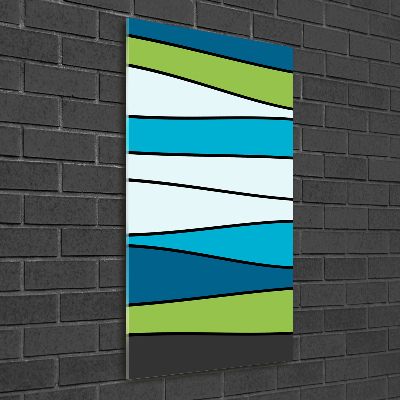 Acrylbild vertikal Bunte Streifen