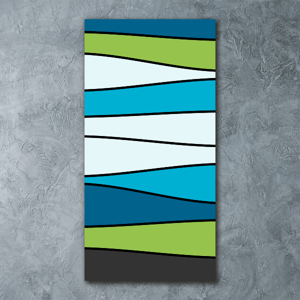 Acrylbild vertikal Bunte Streifen