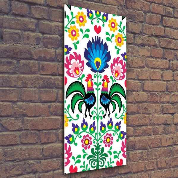 Modernes Acrylbild vertikal Ethnisches Muster