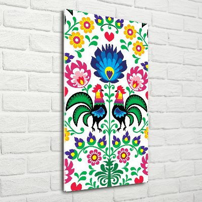 Modernes Acrylbild vertikal Ethnisches Muster