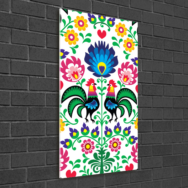 Modernes Acrylbild vertikal Ethnisches Muster