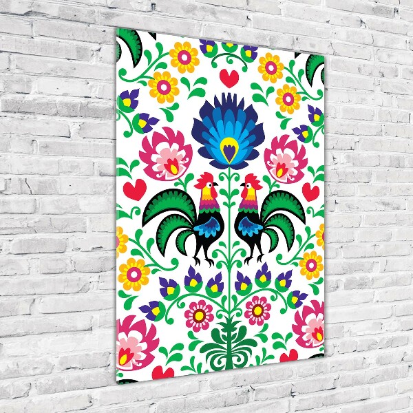 Modernes Acrylbild vertikal Ethnisches Muster