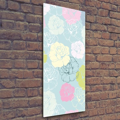 Acrylbild vertikal Rosen