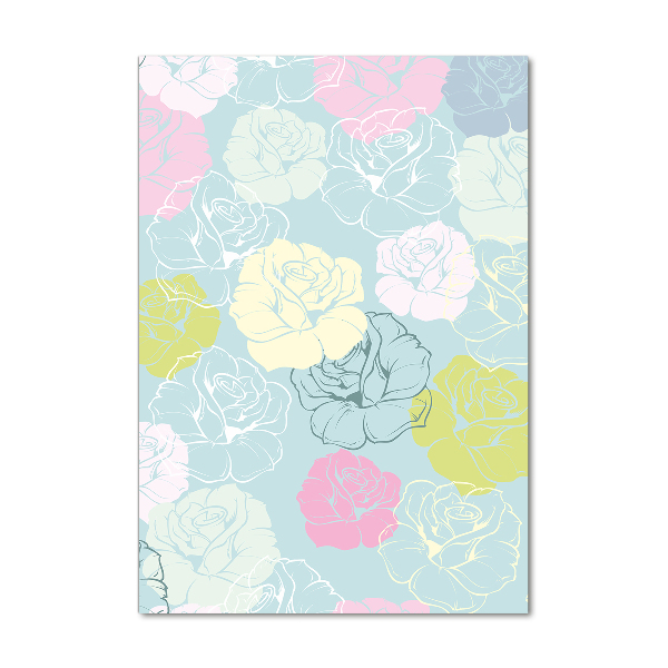 Acrylbild vertikal Rosen