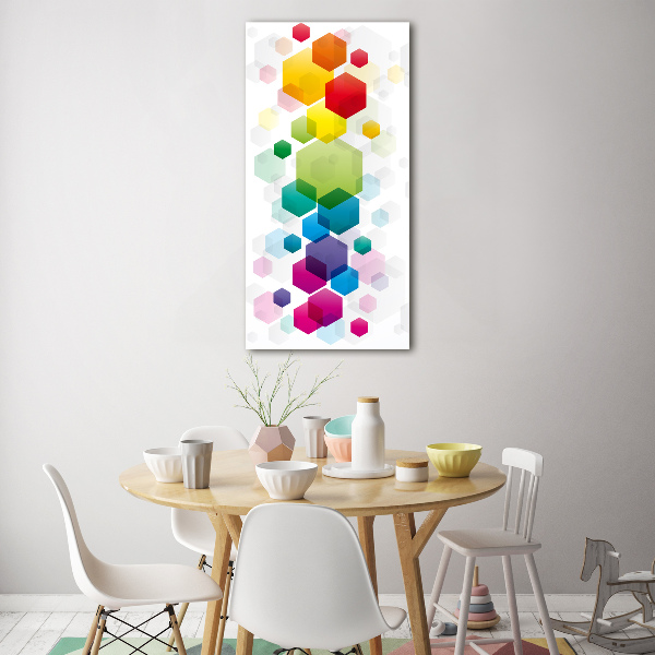 Plexiglasbilder vertikal Bunte Würfel