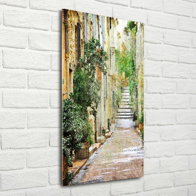 Acrylbild vertikal Italienische Straßen