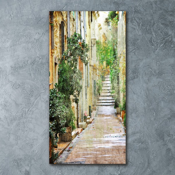 Acrylbild vertikal Italienische Straßen