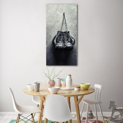 Modernes Acrylbild vertikal Boxhandschuhe