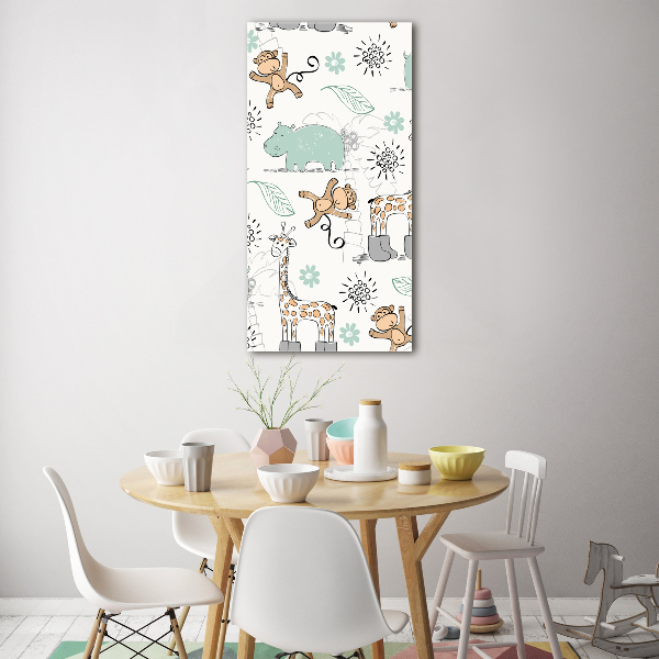 Modernes Acrylbild vertikal Tiere Afrikas