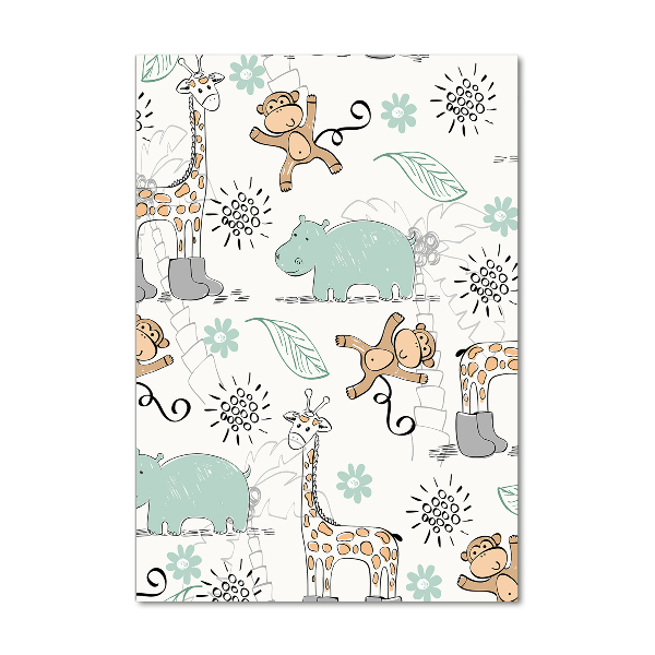 Modernes Acrylbild vertikal Tiere Afrikas