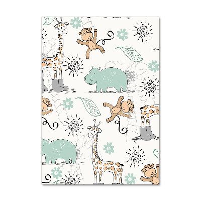 Modernes Acrylbild vertikal Tiere Afrikas