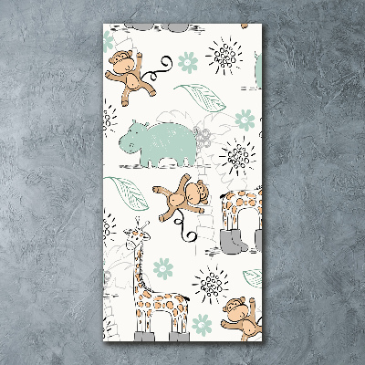 Modernes Acrylbild vertikal Tiere Afrikas