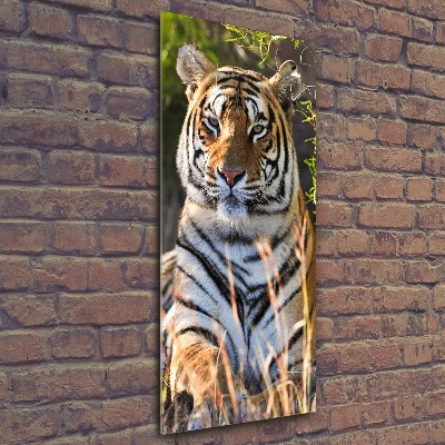 Modernes Acrylbild vertikal Tiger