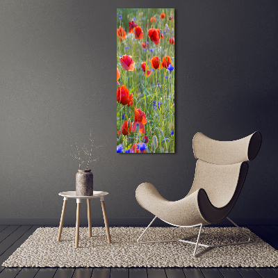 Acrylbild vertikal Wildmohn