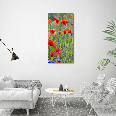 Acrylbild vertikal Wildmohn