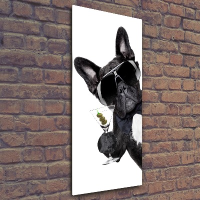 Modernes Acrylbild vertikal Piez mit Martini