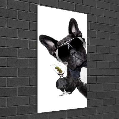 Modernes Acrylbild vertikal Piez mit Martini