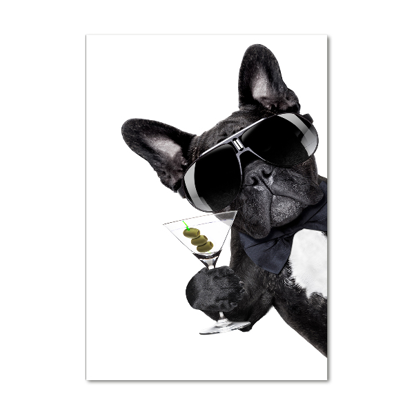 Modernes Acrylbild vertikal Piez mit Martini