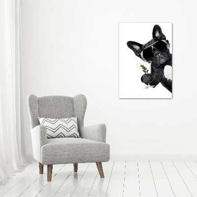 Modernes Acrylbild vertikal Piez mit Martini