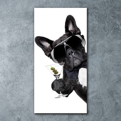 Modernes Acrylbild vertikal Piez mit Martini