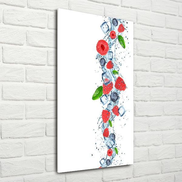 Acrylbild vertikal Waldfrüchte und Eis