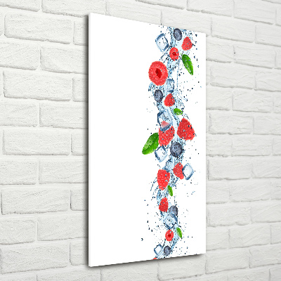 Acrylbild vertikal Waldfrüchte und Eis